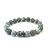 African Turquoise Crystal Bracelet | African + Coconut Heishi