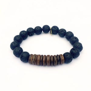 9 PCS Lava Rock Bead Bracelets For Men & Women - Natural Stone Stress Relief Bracelets