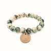 Moss Agate Crystal Bracelet | Wheat Penny