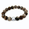 Valentine's Day Bracelet | Chocolate Moonstone + Hematite