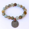 Dubai Aquamarine Bracelet + Foreign Vintage Coin | One-of-a-Kind