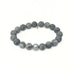 Matte Gray Jasper Bracelet + Tahitian Pearl