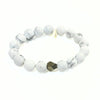 Howlite Bracelet | Matte + Faceted Pyrite