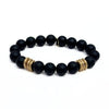 Matte Onyx Bracelet + Gold Rings