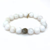 Snow Moonstone Bracelet | Pyrite