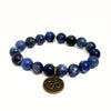 Sodalite Bracelet | Brass Om Charm