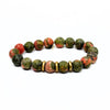 Matte Unakite Bracelet + Boho Brass Rings