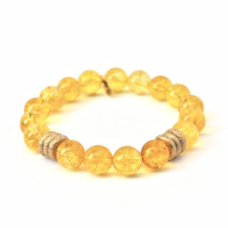 Citrine Bracelet | Honey + Gold Rings Crystal Bracelet
