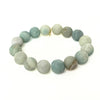 12mm Matte Aquamarine Crystal Bracelet