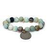 Amazonite Bracelet with a Foreign Coin | One-of-a-Kind Bracelet