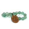 Green Strawberry Quartz Bracelet + Thai Amulet with Ganesh | One-of-a-Kind Bracelet