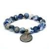 Earth Sodalite Bracelet + Foreign Coin | One-of-a-Kind