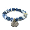 Earth Sodalite Bracelet + Foreign Coin | One-of-a-Kind