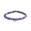 Lepidolite Bracelet + Sterling Silver Om Charm