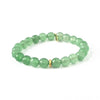 Green Jade Crystal Bracelet | Brass Heishi