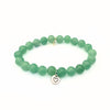 Jade Crystal Bracelet | Silver Heart Charm