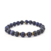 Lapis Lazuli Crystal Bracelet | Mother Ocean + Brass Heishi