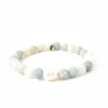 Aquamarine Crystal Bracelet | Matte with a Pearl