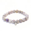 Mystic Amethyst Crystal Bracelet | Lavender + Silver Cross