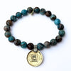 Gold Foreign Coin + Cerulean Agate Bracelet | One-of-a-Kind