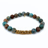 Cerulean Agate Bracelet | Blue with Brass