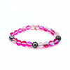 Fuchsia Aura Quartz Bracelet + Mystic Tibetan Agate