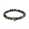 Labradorite Bracelet + Sterling Silver Heart Charm