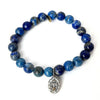 Lapis Lazuli Crystal Bracelet | Virgin Mother Mary Medallion | One-of-a-Kind