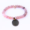 Madagascar Rose Quartz Bracelet + Vintage Foreign Coin | One-of-a-Kind