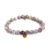 Mystic Amethyst Bracelet with a Gold Vermeil Hamsa Charm