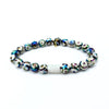 Mystic Tibetan Agate Bracelet + Moonstone Center Stone