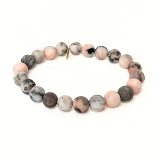Pink Zebra Jasper Stone Bracelet