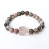 Jasper Bracelet Stack | Rose Quartz