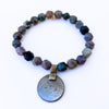 Fancy Jasper Stone Bracelet + Vintage Foreign Coin | One-of-a-Kind