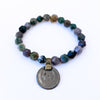 Fancy Jasper Stone Bracelet + Vintage Foreign Coin | One-of-a-Kind