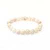 Cream Moonstone Crystal Bracelet | Faceted