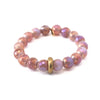 Mystic Strawberry Quartz Crystal Bracelet | Boho Ring