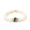Cream Moonstone Crystal Bracelet | Prehnite