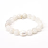 Cream Moonstone Crystal Bracelet | Pearl