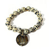 Dalmatian Jasper Bracelet + Stars on Foreign Coin | One-of-a-Kind