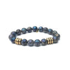 Unicorn Labradorite Bracelet | Faceted Gray with Gold Rings