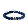Lapis Lazuli Bracelet | Matte + Pyrite Center