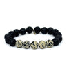 Dalmatian Jasper and Lava Bracelet