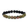 Unakite and Lava Bracelet