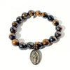 Mystic Tiger Eye + Christian Medallion | One-of-a-Kind