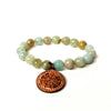 Dubai Aquamarine + Copper Buddha Coin | One-of-a-Kind