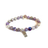 Mystic Amethyst Bracelet with a Sterling Silver Peace Charm | One-of-a-Kind