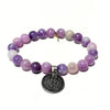 Lepidolite Bracelet + Vintage Foreign Silver Coin | One-of-a-Kind