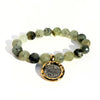 Prehnite Bracelet + Gold and Silver Coin | Decluttering Stone