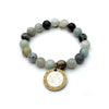 Amazonite Bracelet with a Vintage French Coin | One-of-a-Kind